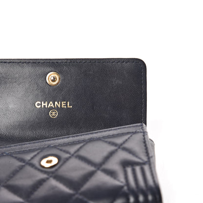 Chanel Lambskin Quilted Boy Card Holder Wallet Navy 11 of 12
