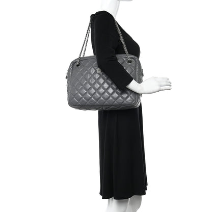 Chanel Aged Calfskin Quilted Large Reissue Camera Case Grey 2 of 16