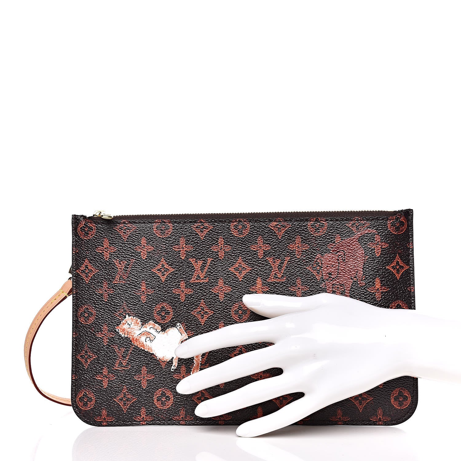 Louis Vuitton Catogram Neverfull MM GM Pochette Marron 2 of 7