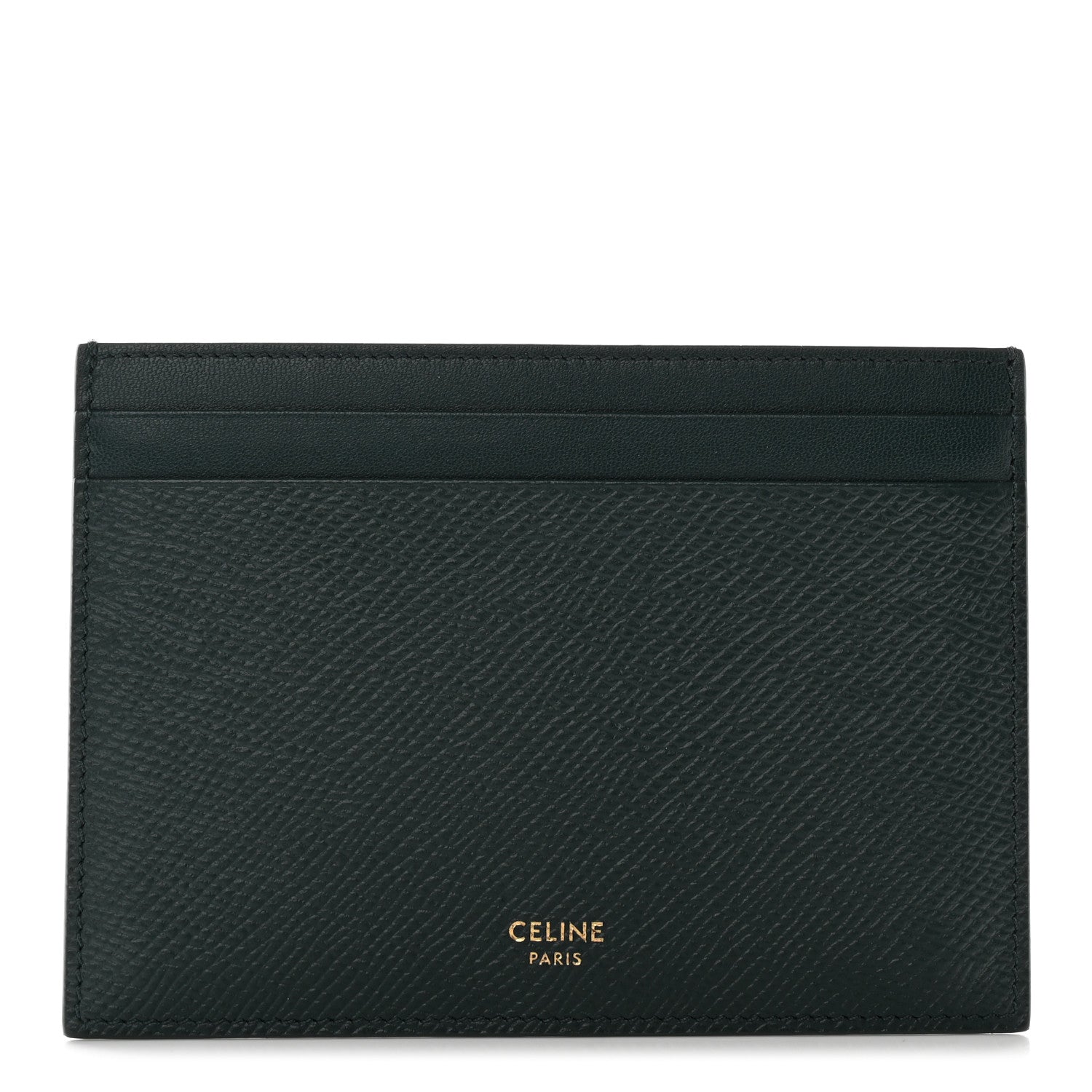 Celine Grained Calfskin Card Holder Amazone 1 of 10