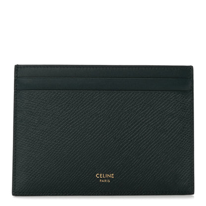 Celine Grained Calfskin Card Holder Amazone 1 of 10