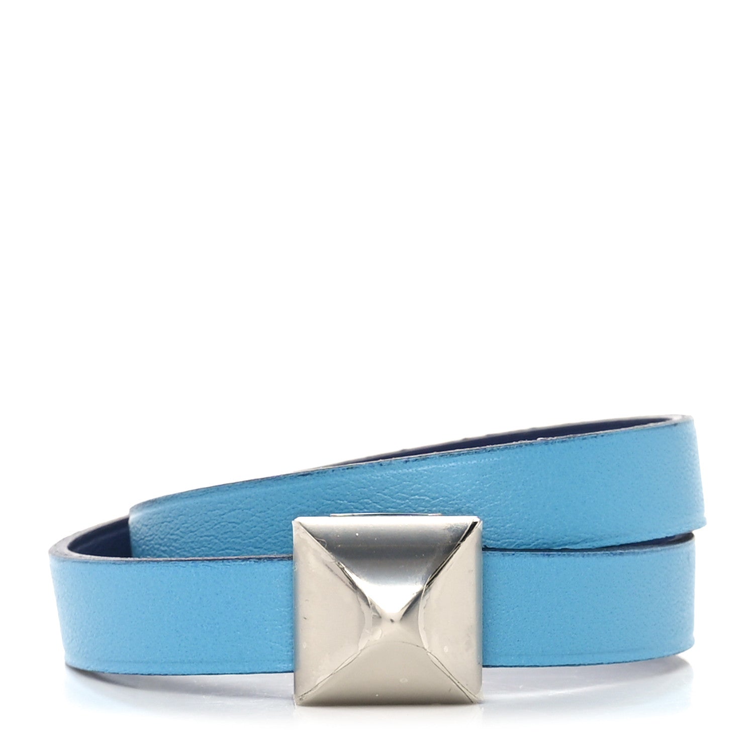 Hermes Swift Medor Infini Double Tour Bracelet T2 New Bleu Jean Bleu Navy 1 of 5