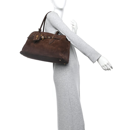 Miu Miu Camoscio Large Aventure Bag Moro 2 of 9