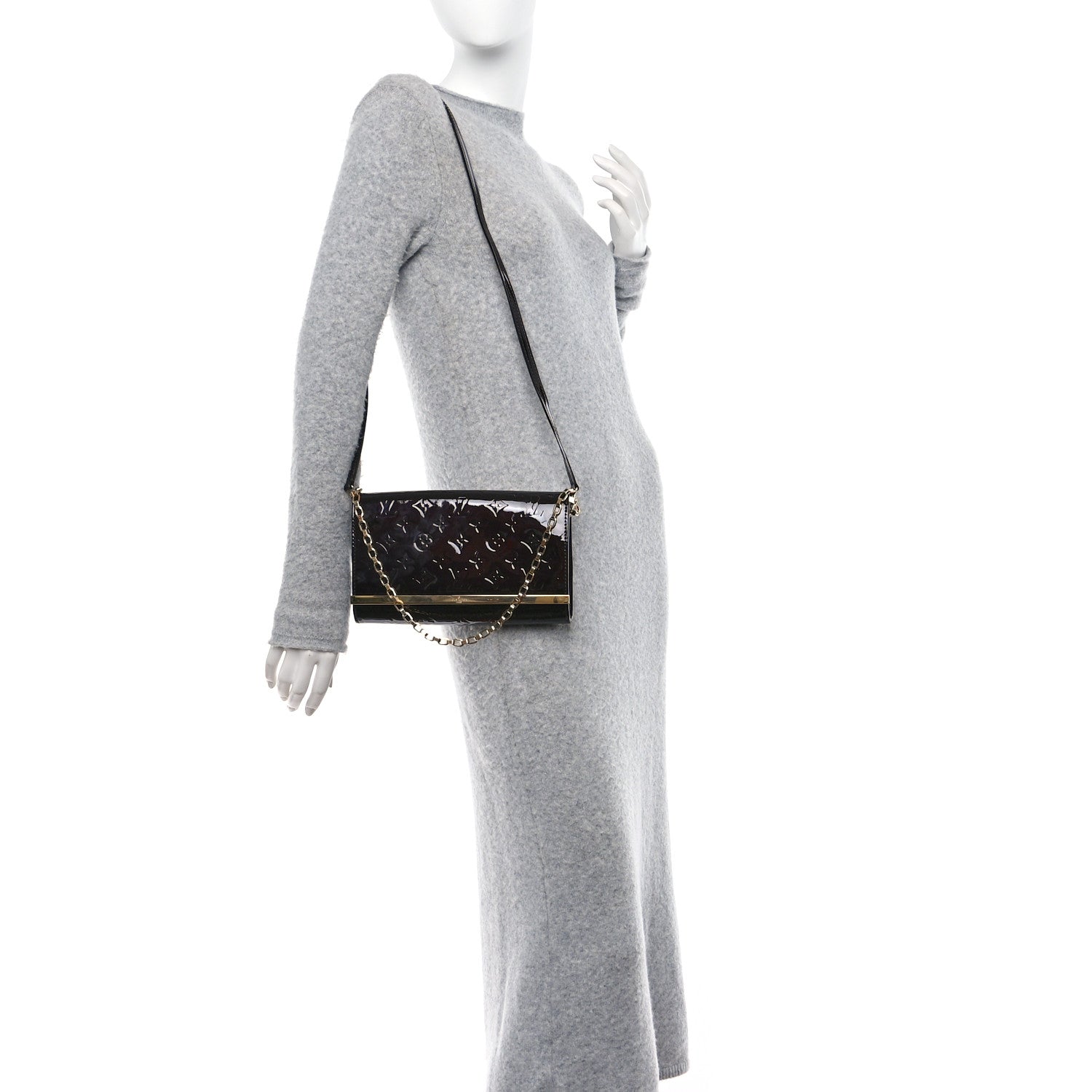 Louis Vuitton Vernis Anam Clutch Amarante 2 of 9