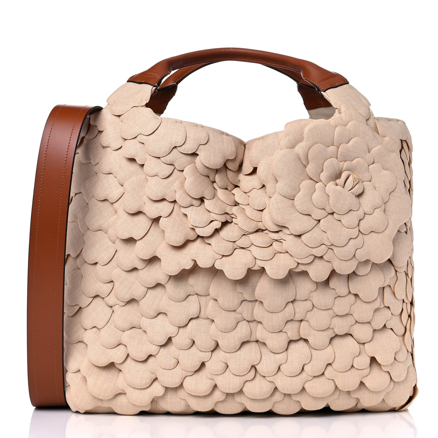 Canvas Atelier 03 Rose Edition Large Tote Bag Naturale Saddle Brown
