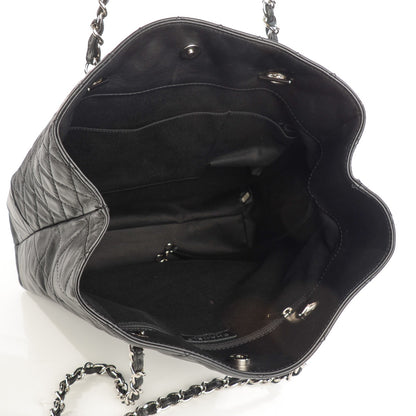 Chanel Calfskin Quilted In the Business North South Tote Black 5 of 7