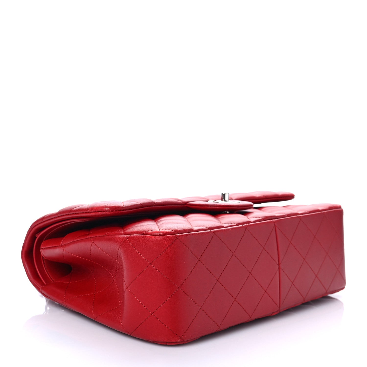 Chanel Lambskin Quilted Jumbo Double Flap Red 4 of 11