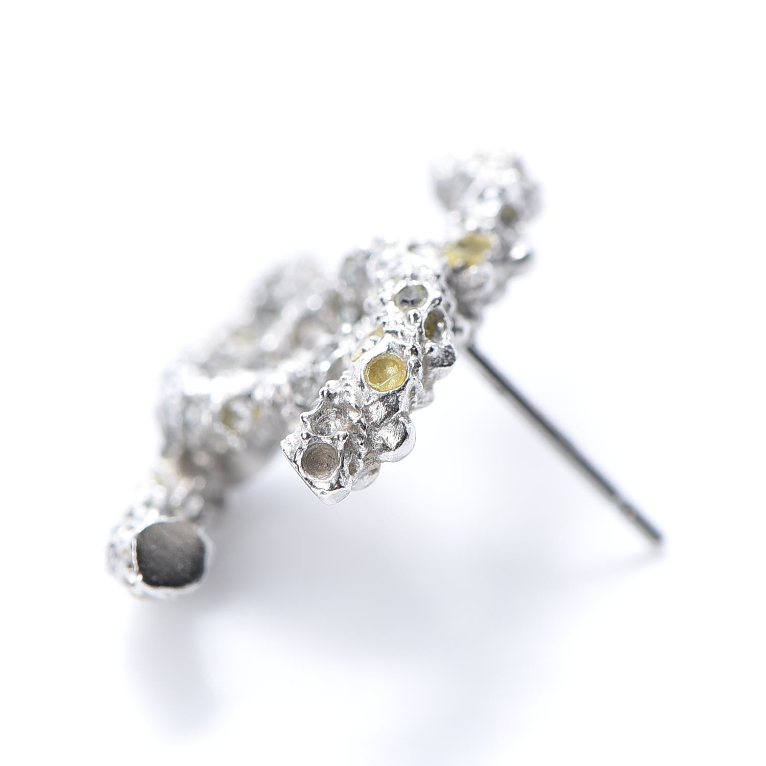 Chanel Crystal CC Earrings Silver 7 of 8