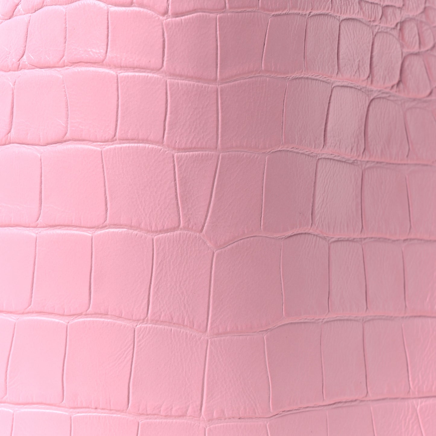 Calfskin Logo Crocodile Embossed XS Tool 2.0 North-South Tote Candy Pink White