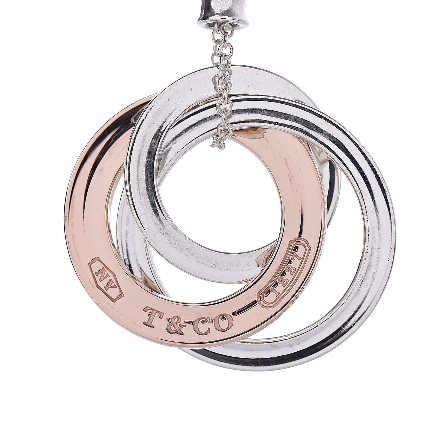 Sterling Silver Rubedo 1837 Circles Pendant Necklace