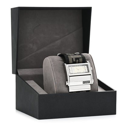 Fendi Stainless Steel Canvas Diamond 38mm Zip Code Quartz Watch 5 of 5