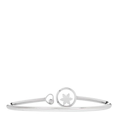 Chopard 18K White Gold Diamond Happy Snowflakes Bangle Bracelet 2 of 5