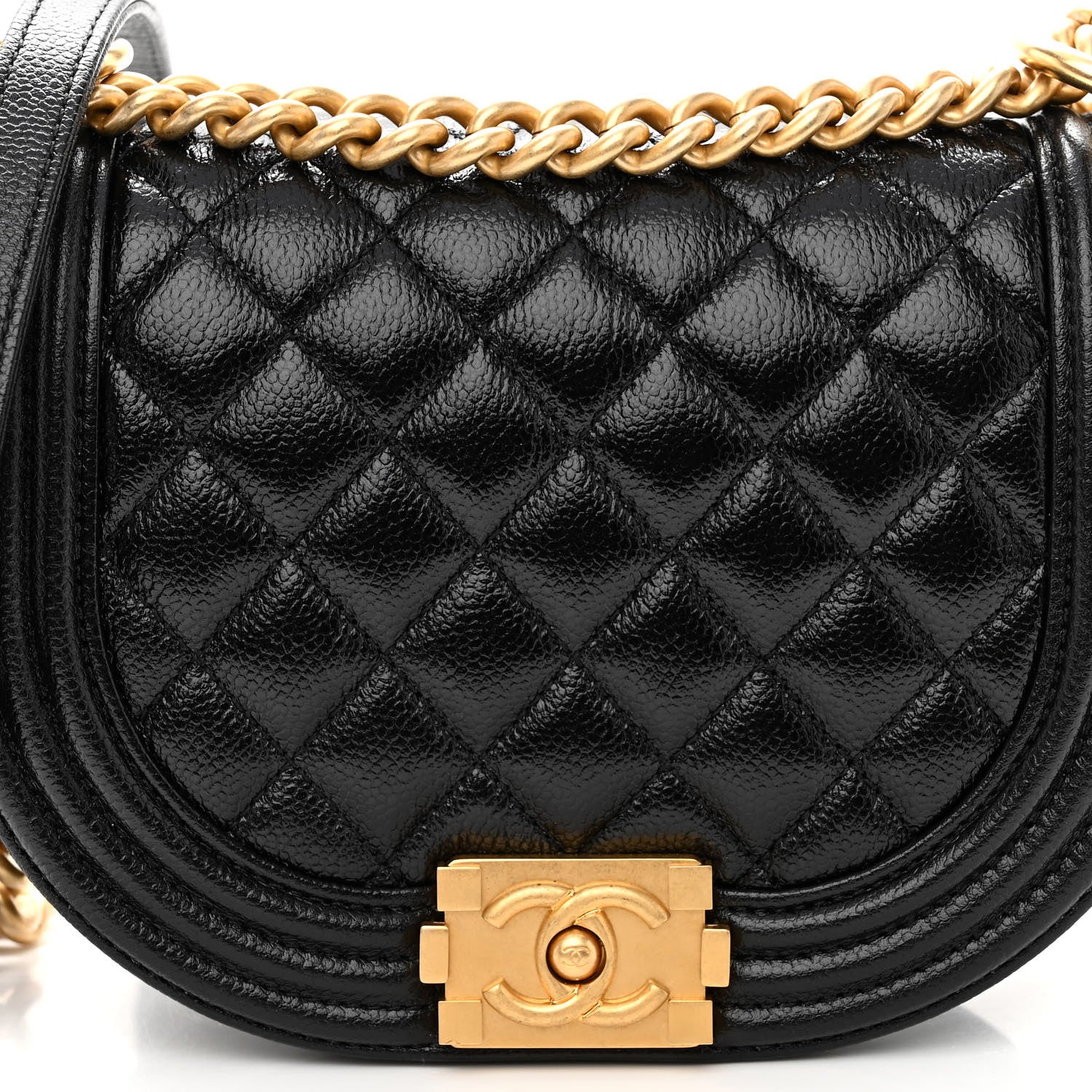 Chanel Caviar Quilted Small Boy Messenger Bag Black 8 of 10