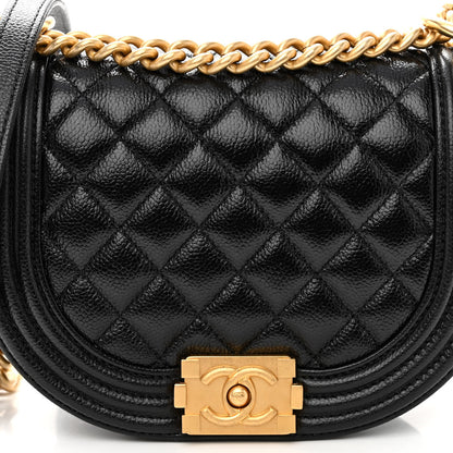 Chanel Caviar Quilted Small Boy Messenger Bag Black 8 of 10