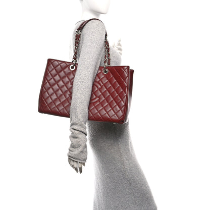 Chanel Caviar Quilted XL Grand Shopping Tote GST Dark Burgundy 2 of 10
