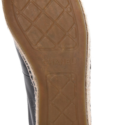 Chanel Lambskin CC Espadrilles 39 Black 7 of 9
