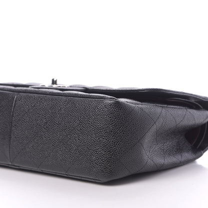 Chanel Caviar Quilted Jumbo Double Flap Black 7 of 12