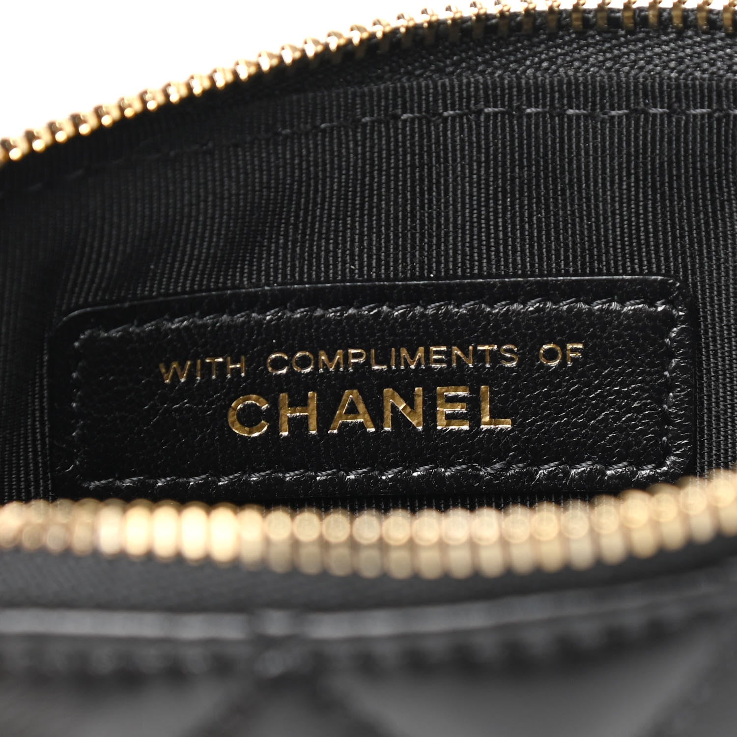 Chanel Lambskin Quilted Small No. 5 Cosmetic Case Black 7 of 8