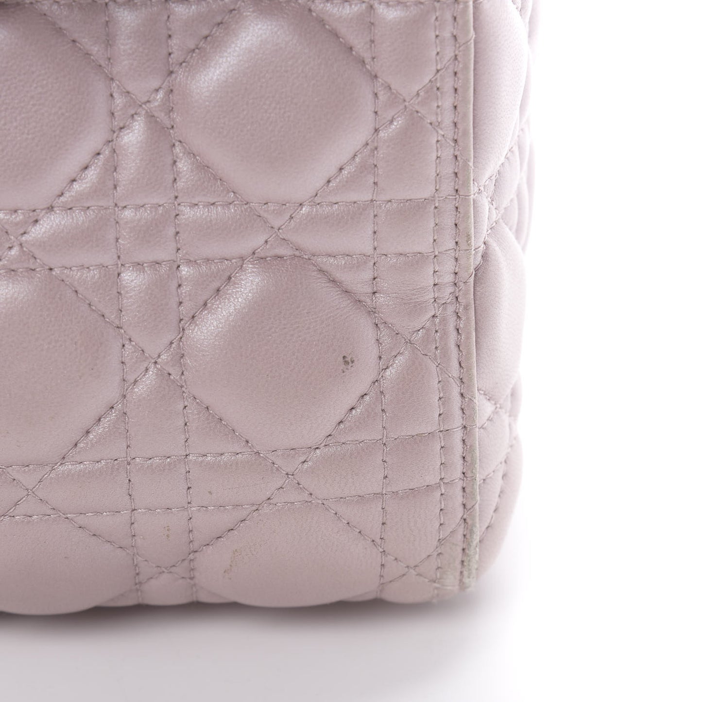 Pearly Lambskin Cannage Medium Lady Dior Lotus