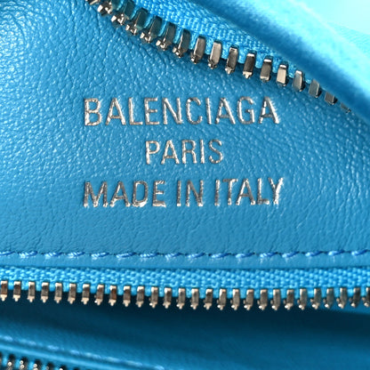 Balenciaga Satin Small Leopolda Shoulder Bag Blue 6 of 11