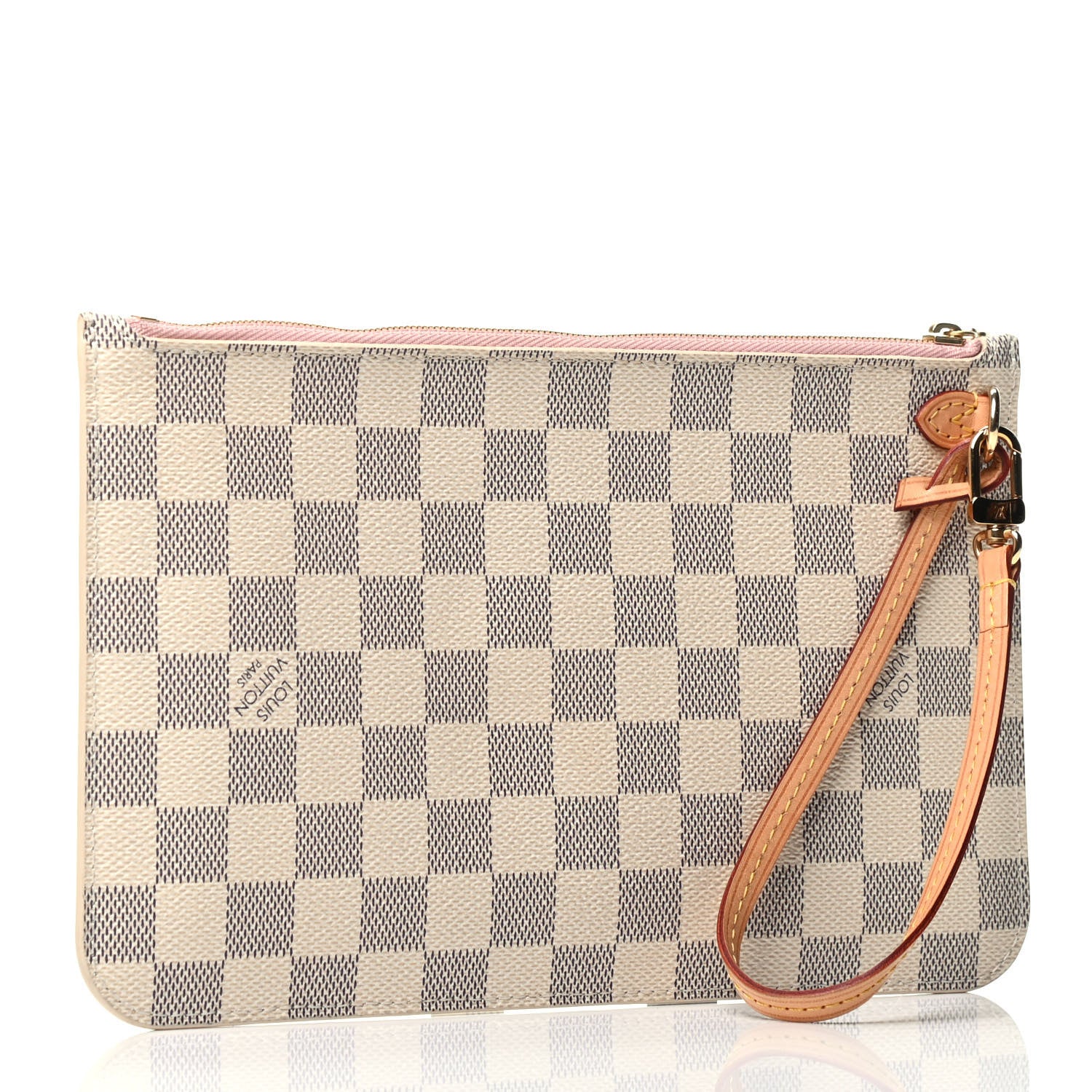 Louis Vuitton Damier Azur Neverfull MM GM Pochette Rose Ballerine 3 of 7