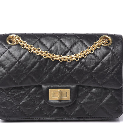 Chanel Aged Calfskin Quilted 2.55 Reissue Mini Flap Black 10 of 11