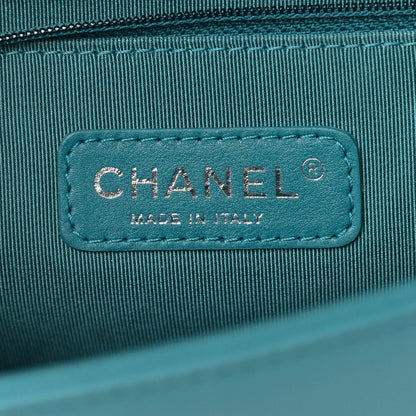 Chanel Lambskin Quilted New Medium Boy Flap Turquoise 6 of 13