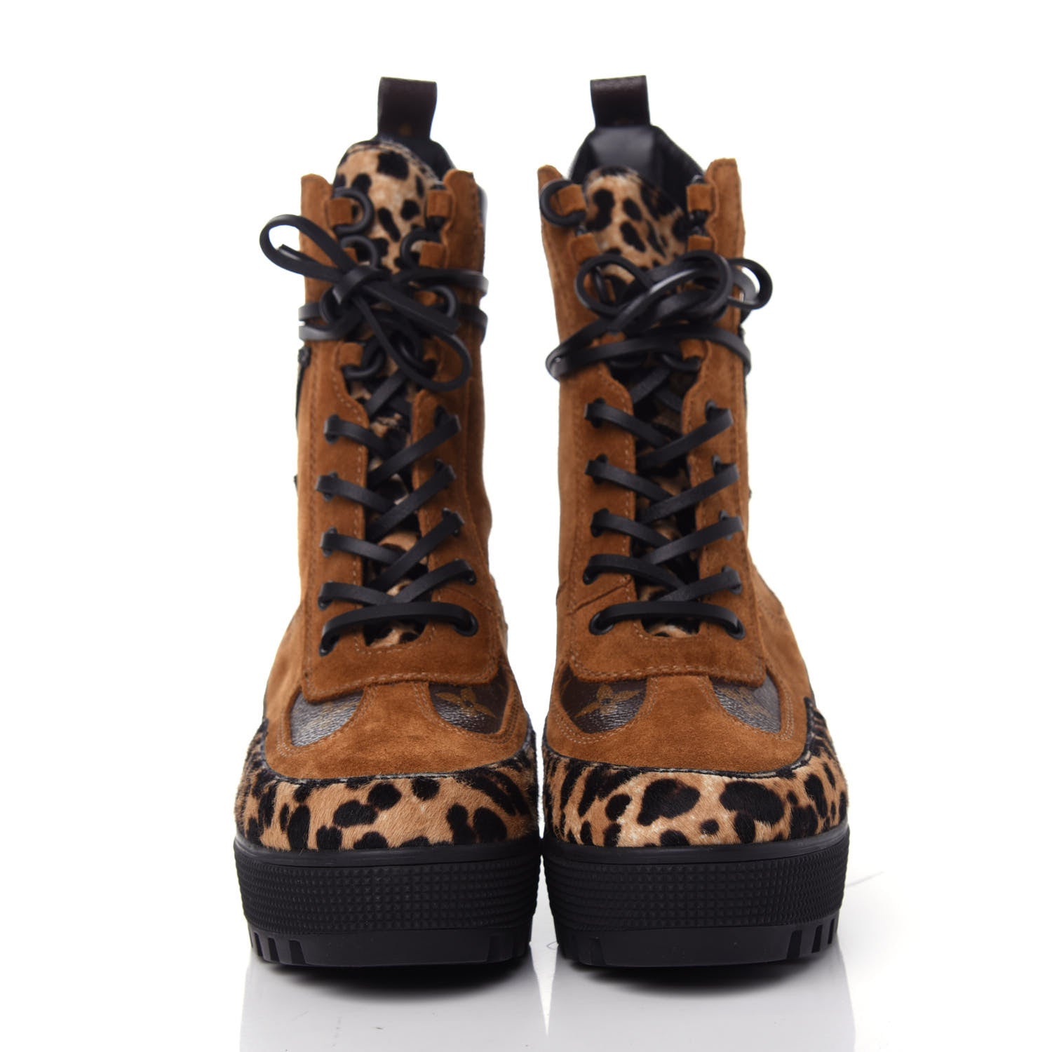 Louis Vuitton Suede Calfskin Monogram Laureate Platform Desert Boots 37.5 Cognac 2 of 9