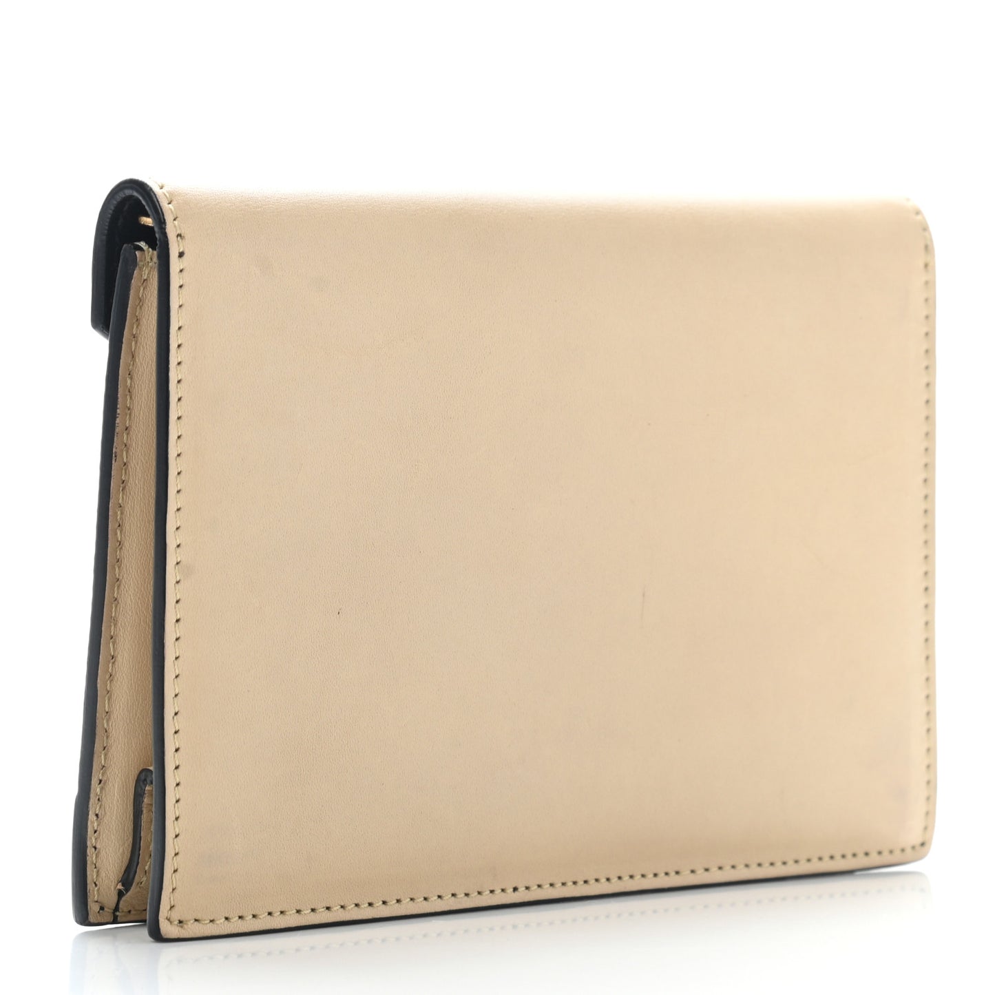 Calfskin Lizard Diamond Compact Multifunction Wallet Beige Black