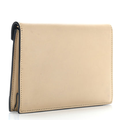 Celine Calfskin Lizard Diamond Compact Multifunction Wallet Beige Black 3 of 14