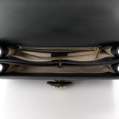 Gucci Calfskin GG Matelasse Small Flap Shoulder Bag Black Natural 5 of 13
