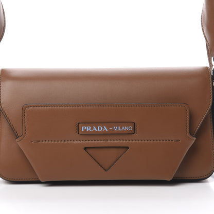 Prada City Calfskin Manuelle Shoulder Bag Cognac 8 of 10
