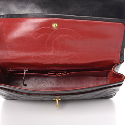 Chanel Lambskin Quilted Medium Double Flap Bag Black 5 of 19