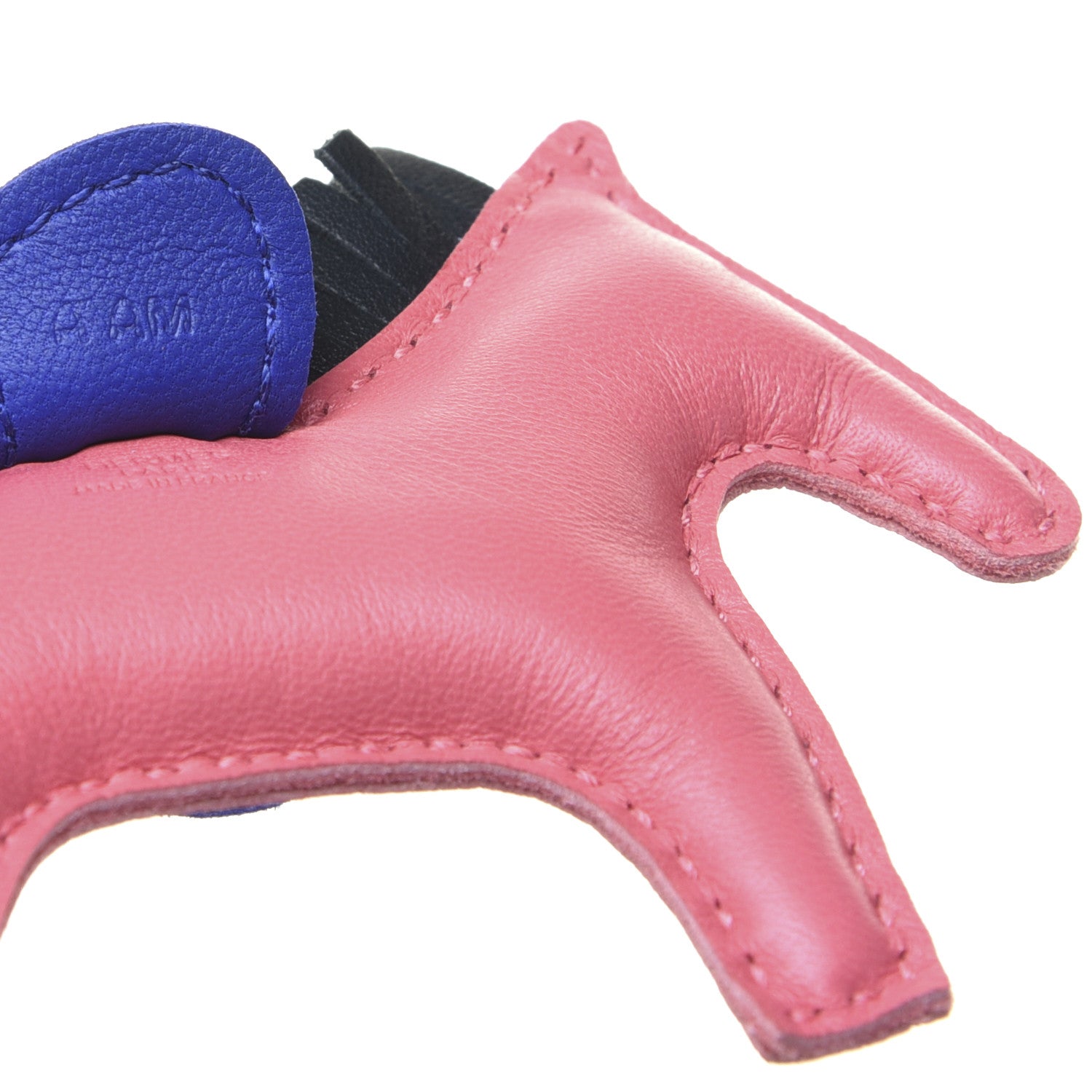 Hermes Milo Lambskin Grigri Rodeo Horse Bag Charm PM Rose Azalee Vert Cypress Bleu Electrique 5 of 7
