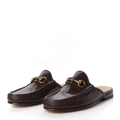 Gucci Goatskin Mens Horsebit Slippers 6 Light Brown 3 of 10