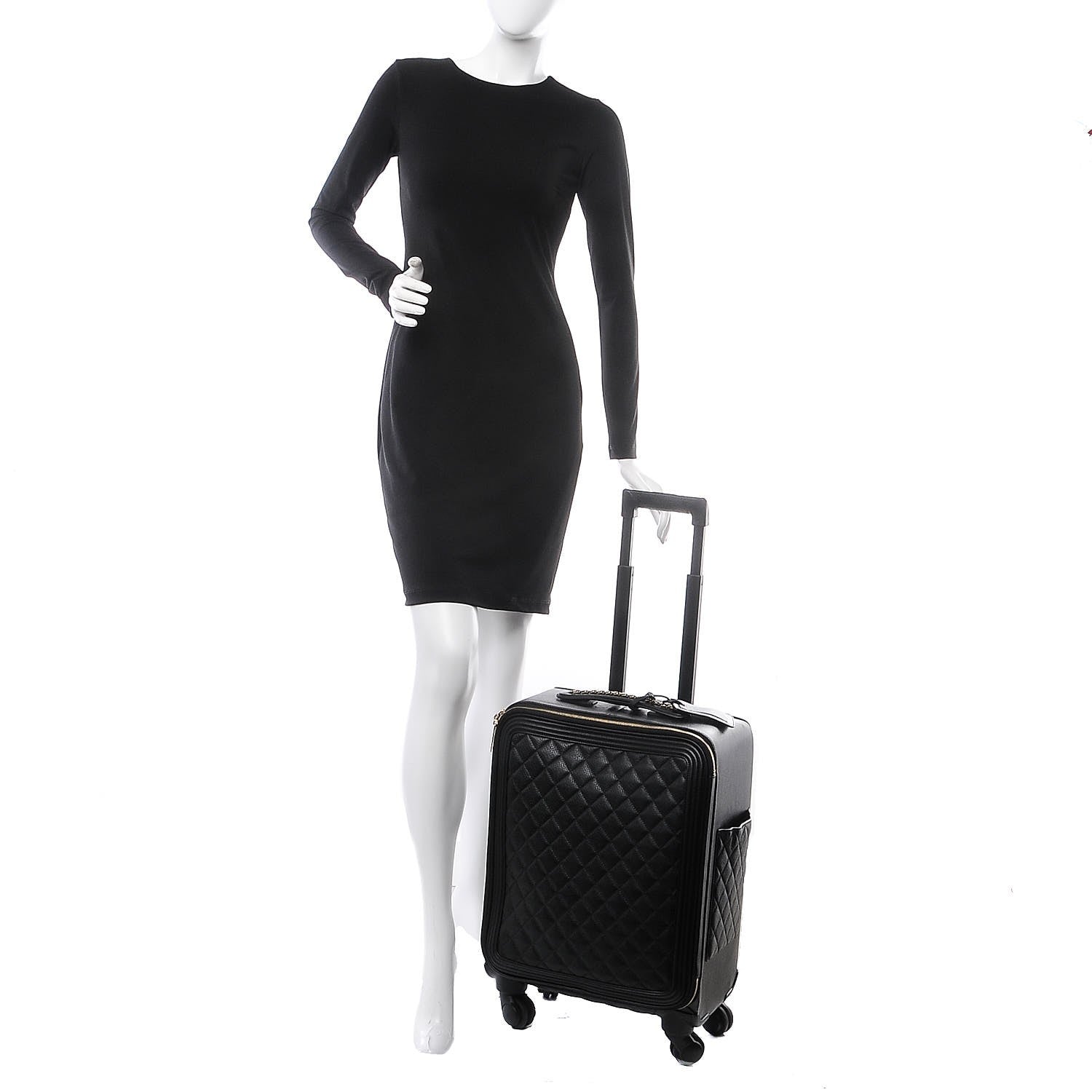 Chanel Calfskin Quilted Coco Case Trolley Black 2 of 15