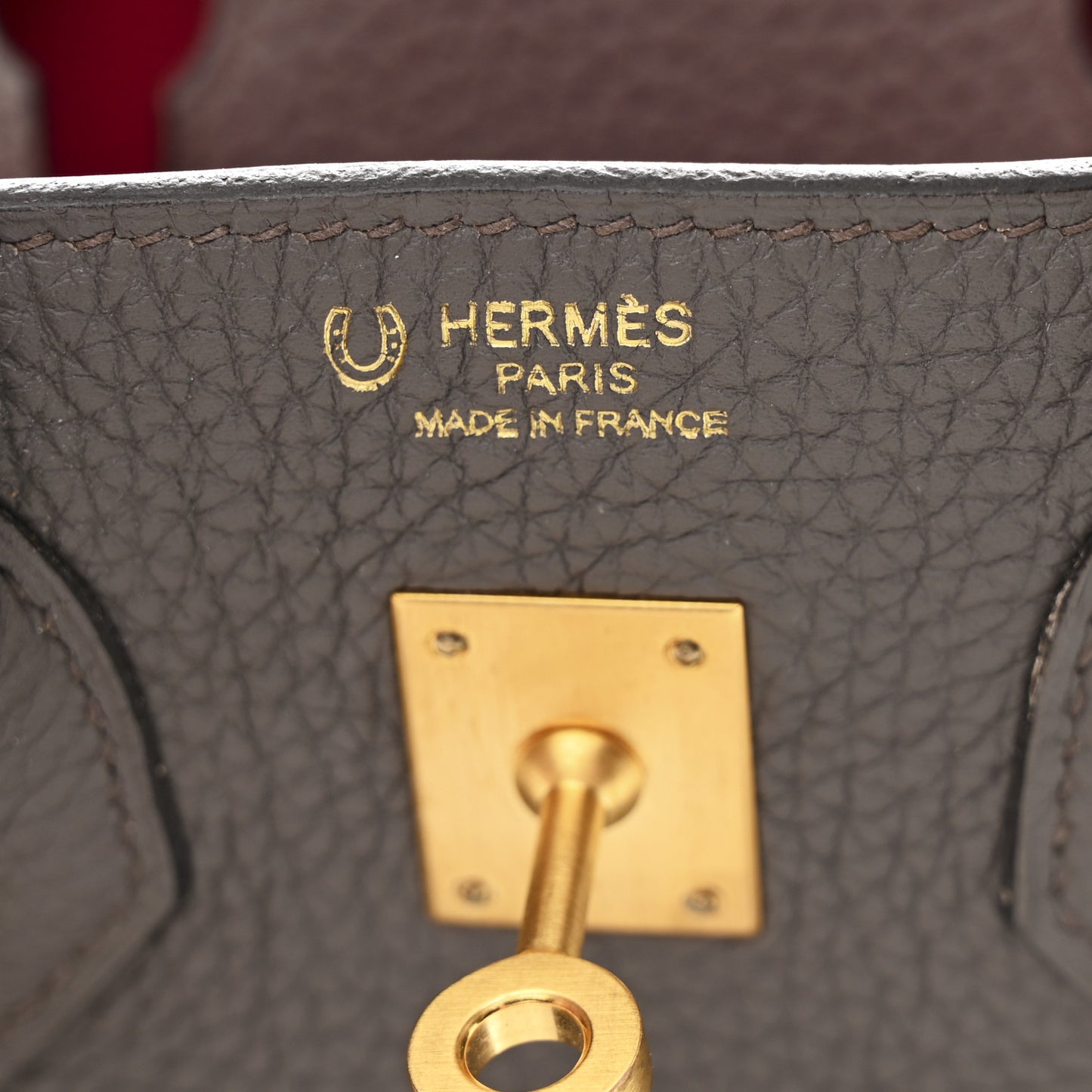 Togo Horseshoe Birkin 25 Etain Rose Extreme