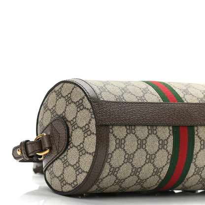 Gucci X BALENCIAGA BB Supreme Monogram Web Small Ophidia Boston Bag Beige New Acero 9 of 11