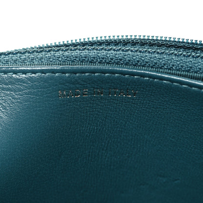 Chanel Lambskin Chevron Quilted Wallet On Chain WOC Turquoise 7 of 13