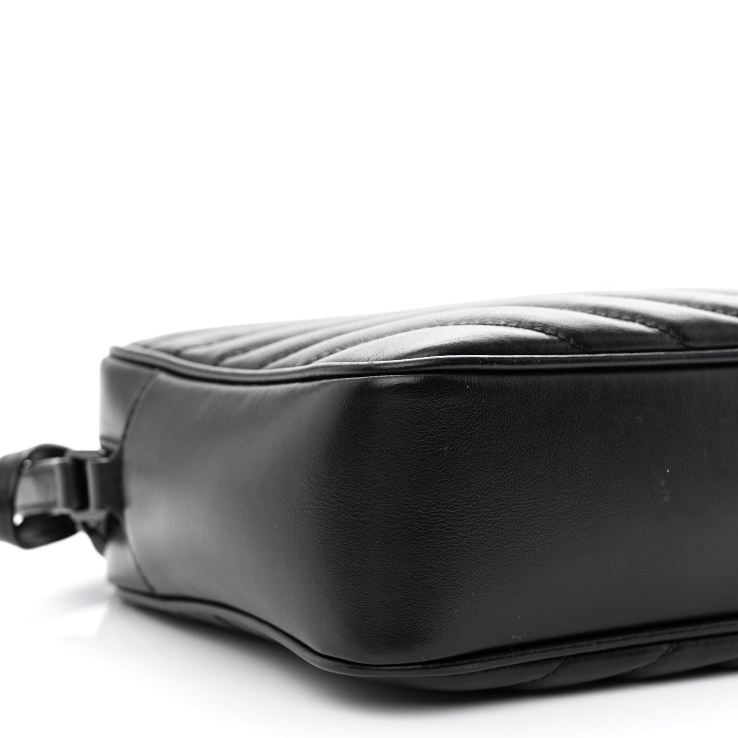 Saint Laurent Calfskin Matelasse Monogram Monochrome Lou Camera Bag Black 8 of 9