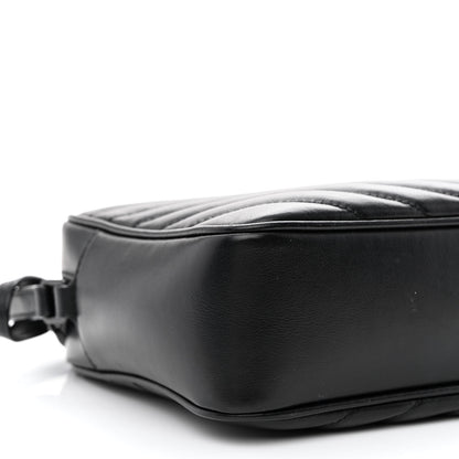 Saint Laurent Calfskin Matelasse Monogram Monochrome Lou Camera Bag Black 8 of 9