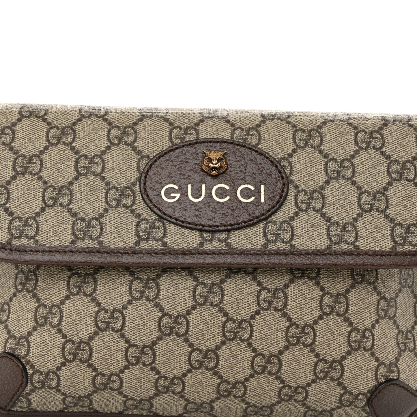 GG Supreme Monogram Neo Vintage Web Belt Bag Brown