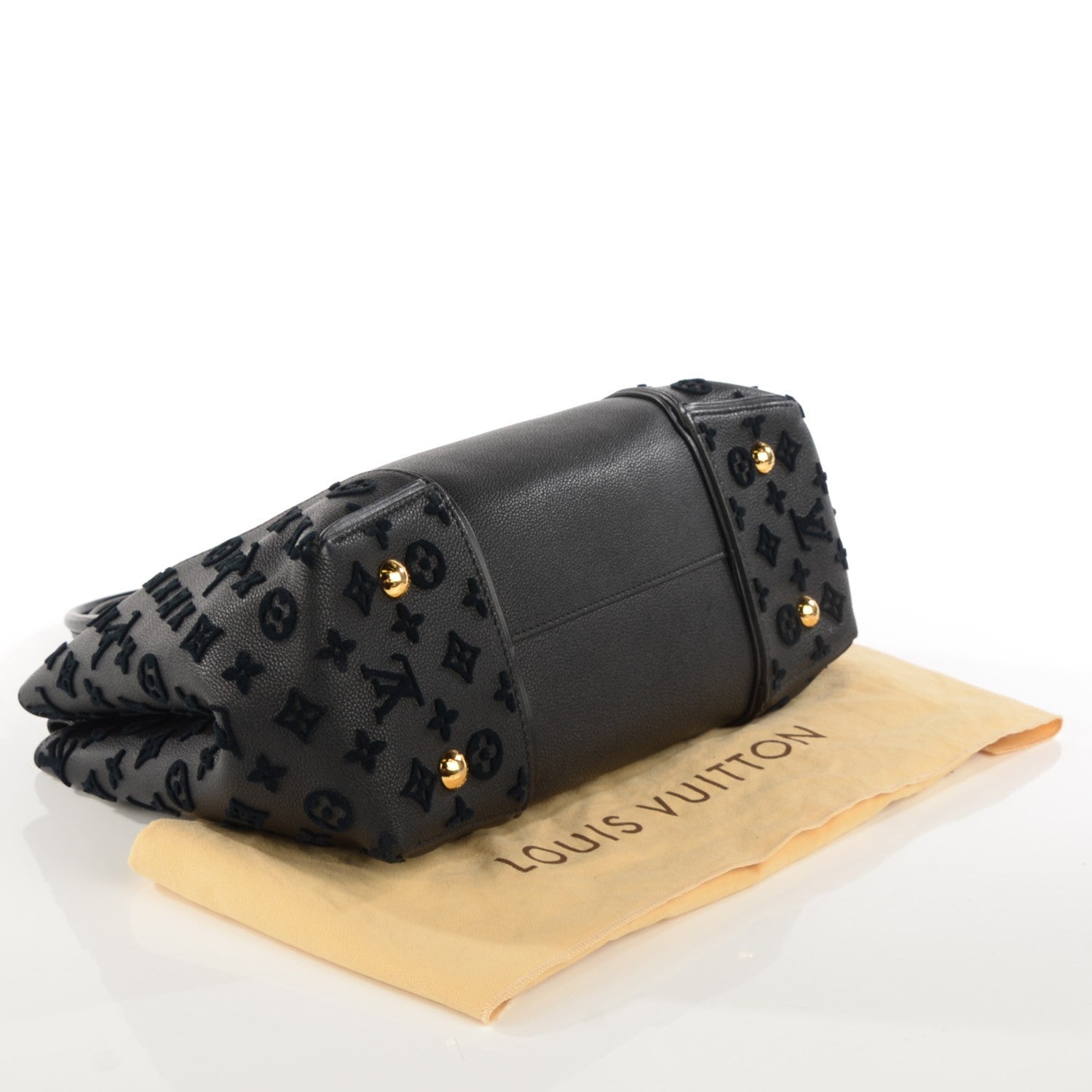 Louis Vuitton Cuir Orfèvre Tote W PM Black 4 of 7