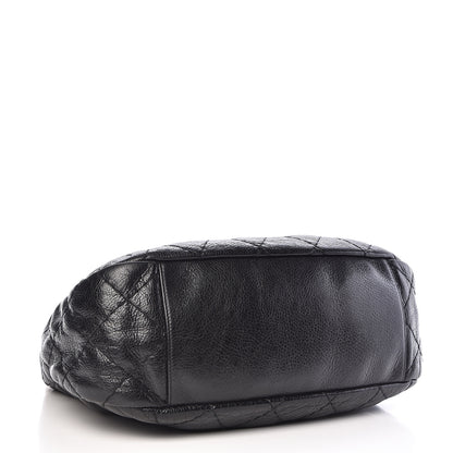 Chanel Glazed Calfskin On The Road Hobo Black 4 of 10