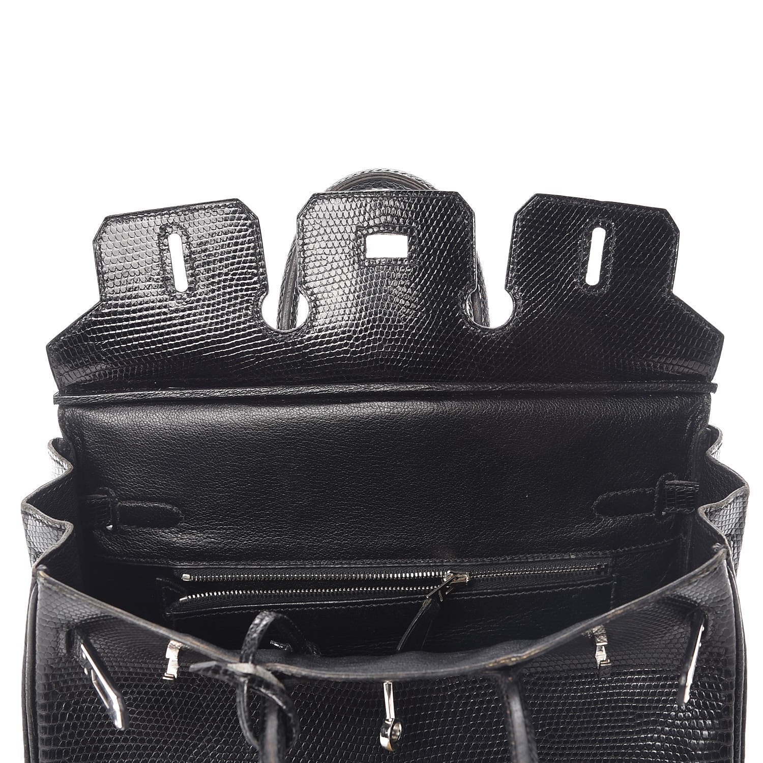Hermes Lizard Birkin 25 Black 24 of 50