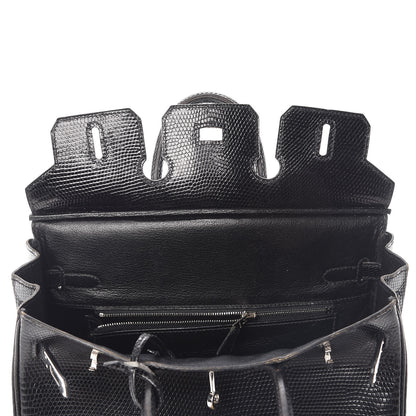 Hermes Lizard Birkin 25 Black 24 of 50
