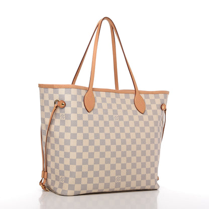 Louis Vuitton Damier Azur Neo Neverfull MM Rose Ballerine 3 of 10