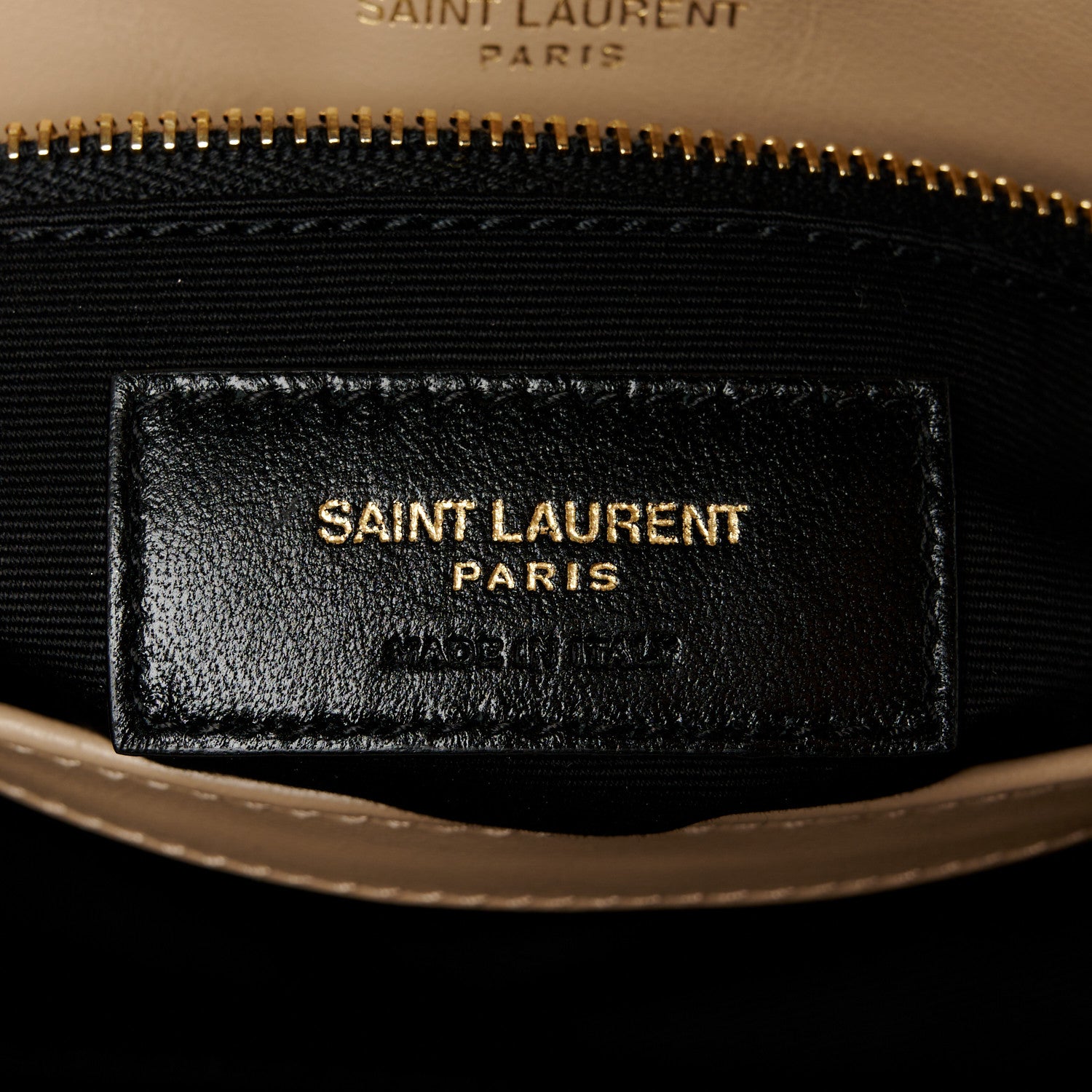 Saint Laurent Calfskin Y Quilted Monogram Toy Loulou Crossbody Bag Dark Beige 7 of 11