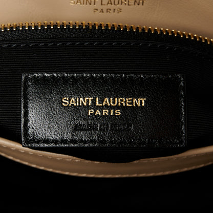 Saint Laurent Calfskin Y Quilted Monogram Toy Loulou Crossbody Bag Dark Beige 7 of 11
