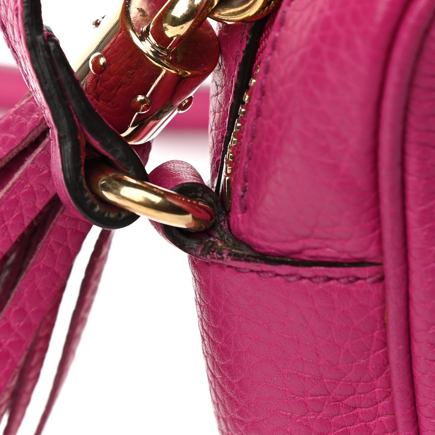 Gucci Cellarius Calfskin Small Soho Disco Bag Bright Bouganville 13 of 15